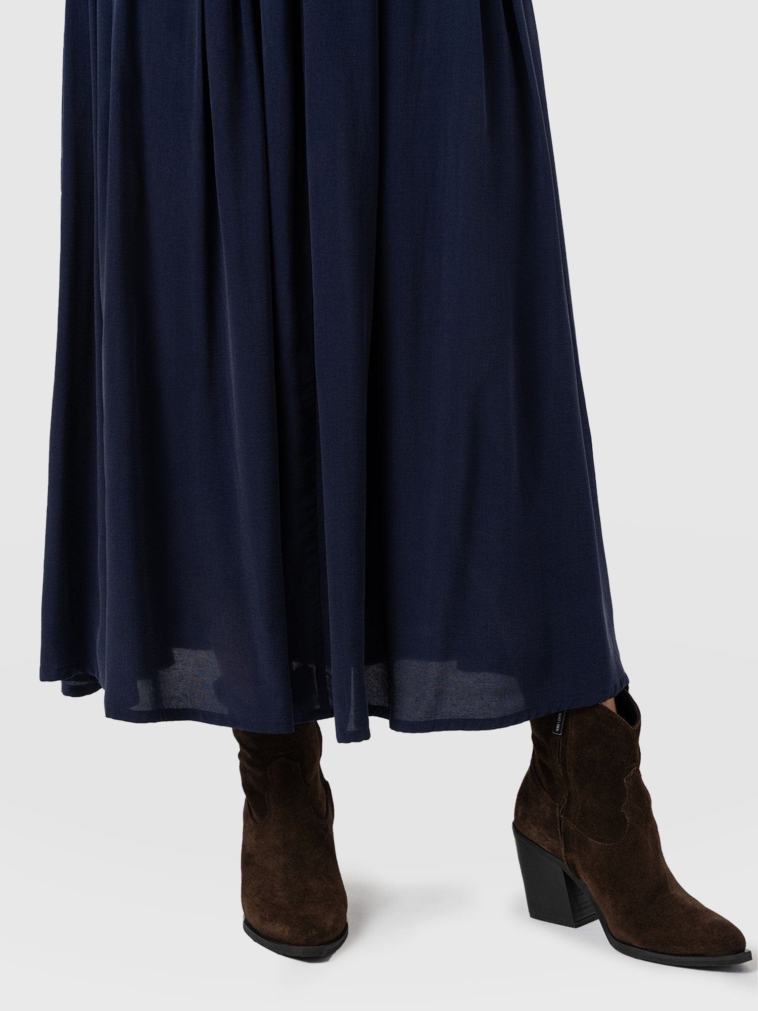 Eliza Pleated Skirt Navy - Women's Skirts | Saint + Sofia® US
